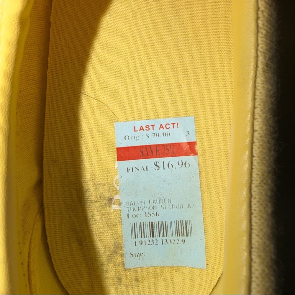 Polo Yellow Canvas Low-Top Sneakers - Picture 3 of 5